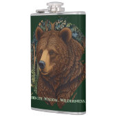 Rustikaler Retrobär Flachmann (Links)