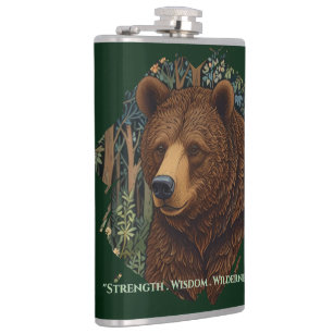 Rustikaler Retrobär Flachmann