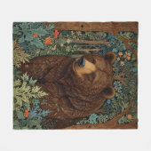 Rustikaler Retrobär Fleecedecke (Vorderseite (Horizontal))