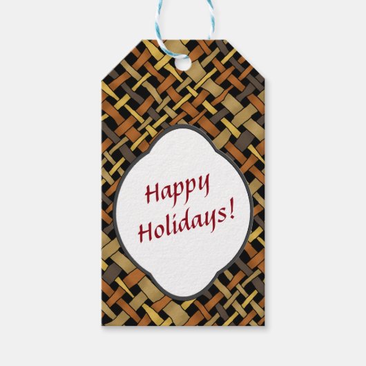 Rustikaler, robuster Grafischer, beliebiger Text Geschenkanhänger (Vorderseite)