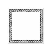 Rustikaler Rope Einfache quadratische Cartoon Rahm Gummistempel (Prägung)