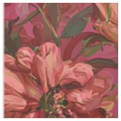 Rustikaler Rosa Botanischer Kühner Boho Blumenstof Stoff (Muster)