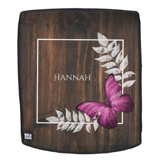 Rustikaler rosa Schmetterling Personalisierter Ruc Rucksack (Abnehmbare Front)