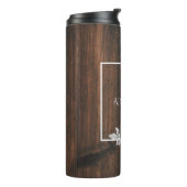 Rustikaler rosa Schmetterling Personalisierter The Thermosbecher (Nach links gedreht)