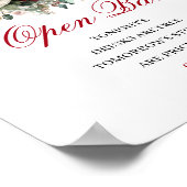 Rustikaler Rosé-Burgunder-Open-Bar-Plakat-Dekor Poster (Ecke)