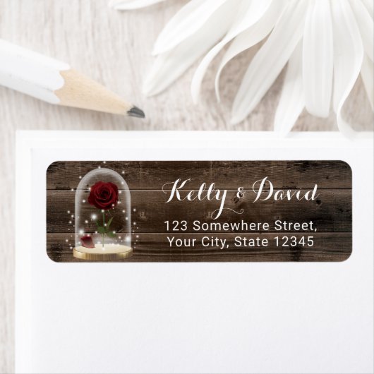 Rustikaler Rose Glaskuppel Märchenadresse (Insitu)