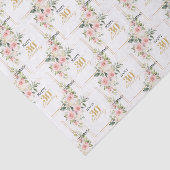 Rustikaler Rosenrosen Eukalyptus 30 Geburtstag Seidenpapier (Ausschnitt)