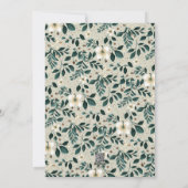 Rustikaler, rot grüner Firmenname Feiertagskarte (Rückseite)