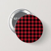 Rustikaler Rot-Schwarz-Buffalo-Karo-Flanell Button (Vorne & Hinten)
