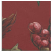 Rustikaler roter botanischer, kühner, vintage-boho stoff (Nahaufnahme)