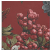 Rustikaler roter botanischer, kühner, vintage-boho stoff (Muster)