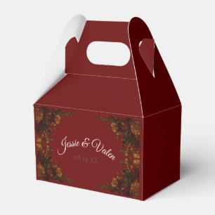 Rustikaler Roter Fall Elegante Gotische Hochzeit Geschenkschachtel
