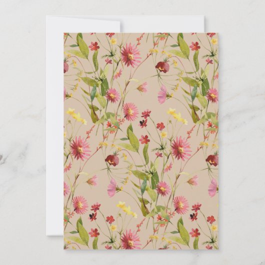 Rustikaler Roter Garten | Jedes Alter Erwachsene G Einladung (Rückseite)