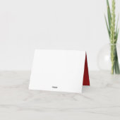 Rustikaler roter Kiefernzapfen Dank Karten (Rückseite)