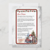 Rustikaler roter Lkw-Brief vom Weihnachtsmann zum  Einladung (Vorderseite)