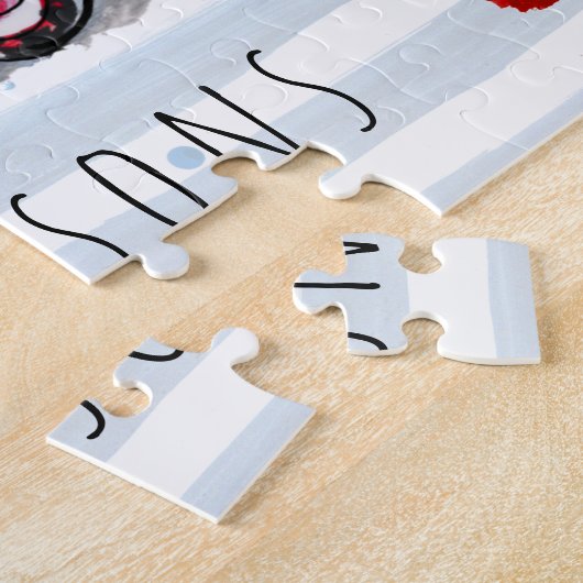 Rustikaler roter LKW Personalisiert Puzzle (Seite)