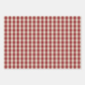 Rustikaler roter LKW & Weihnachtskariert  Geschenkpapier Set (Vorderseite 2)