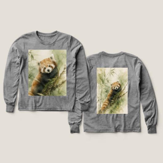 Rustikaler Roter-Panda-Charm (Design Vorder- & Rückseite)