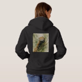 Rustikaler Roter-Panda-Charm Hoodie (Schwarz voll)