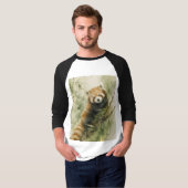 Rustikaler Roter-Panda-Charm T-Shirt (Vorne ganz)
