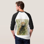 Rustikaler Roter-Panda-Charm T-Shirt (Schwarz voll)
