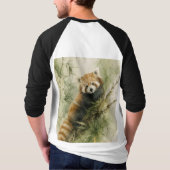 Rustikaler Roter-Panda-Charm T-Shirt (Rückseite)
