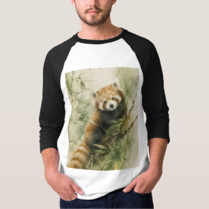 Rustikaler Roter-Panda-Charm T-Shirt