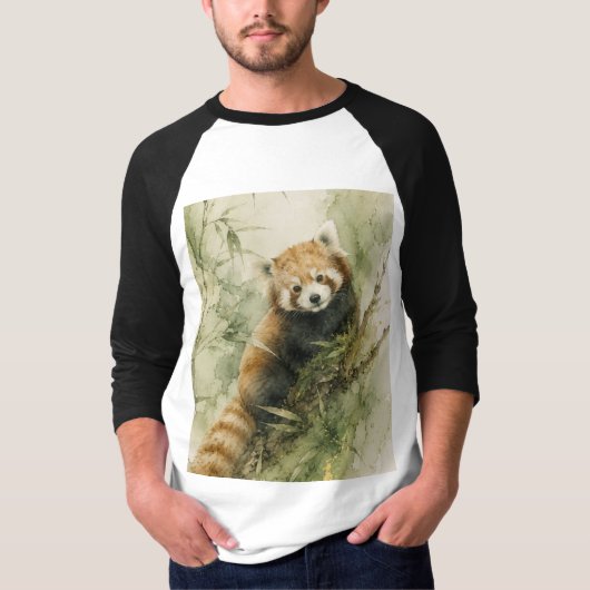 Rustikaler Roter-Panda-Charm T-Shirt (Vorderseite)