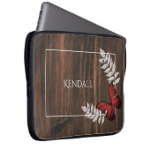 Rustikaler Roter Schmetterling Personalisierter La Laptopschutzhülle (Vorne Rechts)