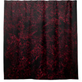 Rustikaler roter Schwamm auf dunkelrotem Hintergru Duschvorhang (Vorderseite)