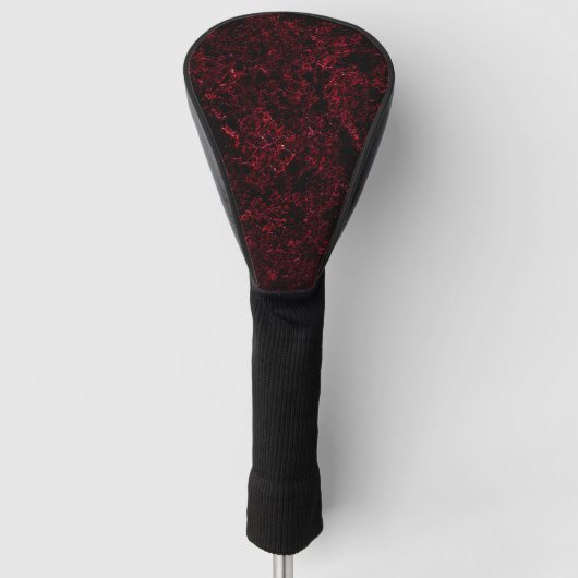 Rustikaler roter Schwamm auf dunkelrotem Hintergru Golf Headcover (Vorderseite)