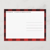 Rustikaler roter u. schwarzer ankündigungspostkarte (Rückseite)