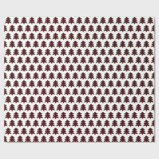 Rustikaler roter und schwarzer karierter geschenkpapier (Flach)