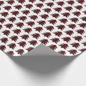 Rustikaler roter und schwarzer karierter geschenkpapier (Ecke)