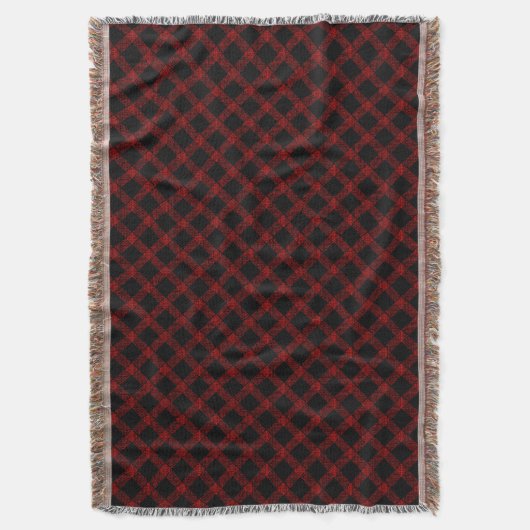 Rustikaler roter und schwarzer Tartan mit geprägte Decke (Vorderseite Vertikal)