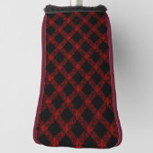 Rustikaler roter und schwarzer Tartan mit geprägte Golf Headcover (Rotieren 90)