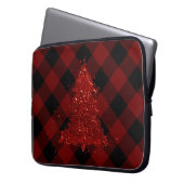Rustikaler Roter Weihnachtsbaum Modernes Buffalo K Laptopschutzhülle (Vorderseite Links)