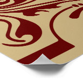 Rustikaler Rotgold Sitzplan Poster (Ecke)