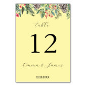 Rustikaler Rotholz- und Tannenkegel Tischnummer (Rückseite)