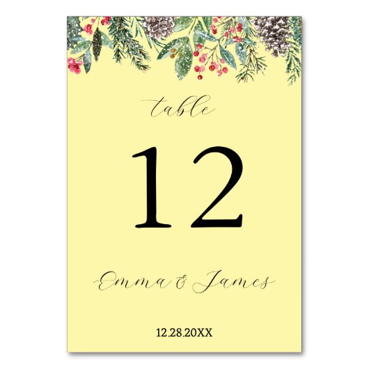 Rustikaler Rotholz- und Tannenkegel Tischnummer (Rückseite)