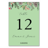 Rustikaler Rotholz- und Tannenkegel Tischnummer (Rückseite)