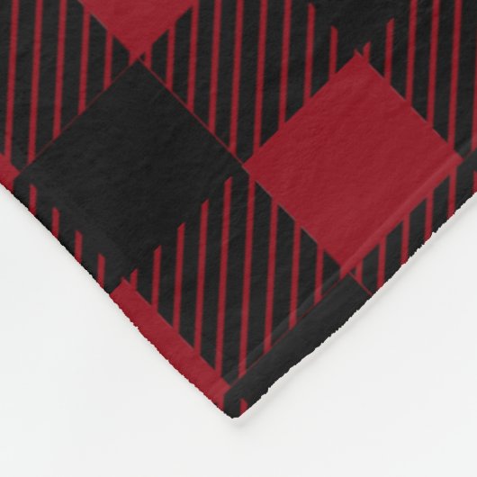 Rustikaler Rotwild-Geweih-Büffel-karierter Fleecedecke (Ecke)