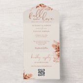 Rustikaler Rückgang der Liebe Blumenkode All In One Einladung (Innen Boden)