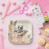 Rustikaler Rückgang der Liebe Herbst Blume Pappteller (Party)