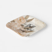 Rustikaler Rückgang der Liebe Herbst Blume Pappteller (Gewinkelt)