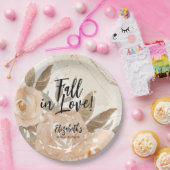 Rustikaler Rückgang der Liebe Herbst Blume Pappteller (Party)