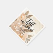 Rustikaler Rückgang der Liebe Herbst Blume Serviette (Ecke)