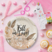 Rustikaler Rückgang der Liebe Peach Blume Pappteller (Party)