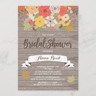 Rustikaler Rückgang des Brautparty der Liebe Einladung