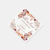 Rustikaler Rückgang in der Liebe Herbst Blumenfall Serviette (Ecke)